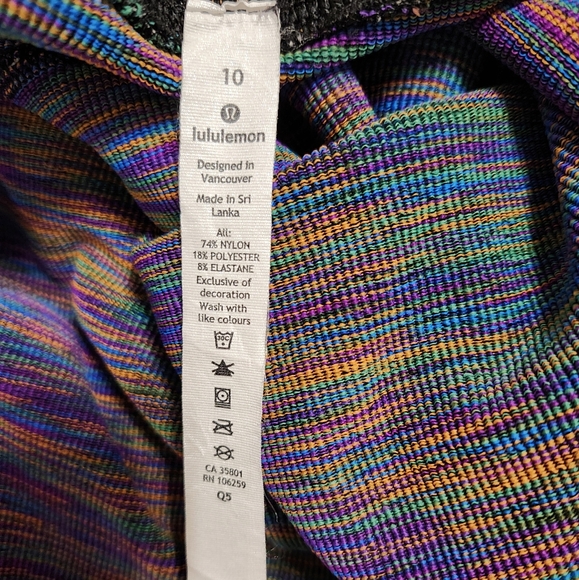 Lululemon Love Revealed Tight Black / Rainbow Size 10 - Picture 13 of 13